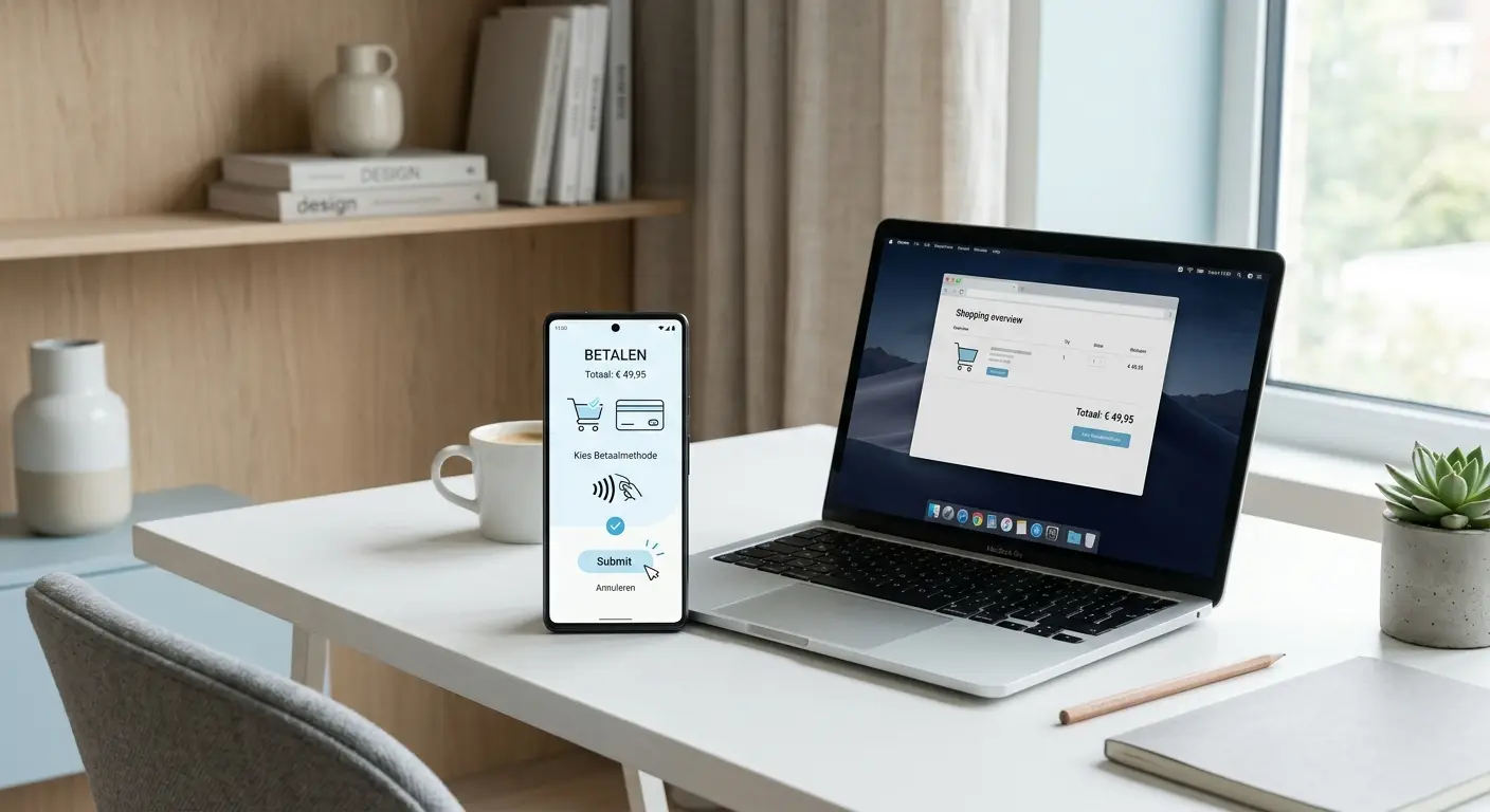 Betaalmethoden bij online casino's zonder Cruks met smartphone en laptop