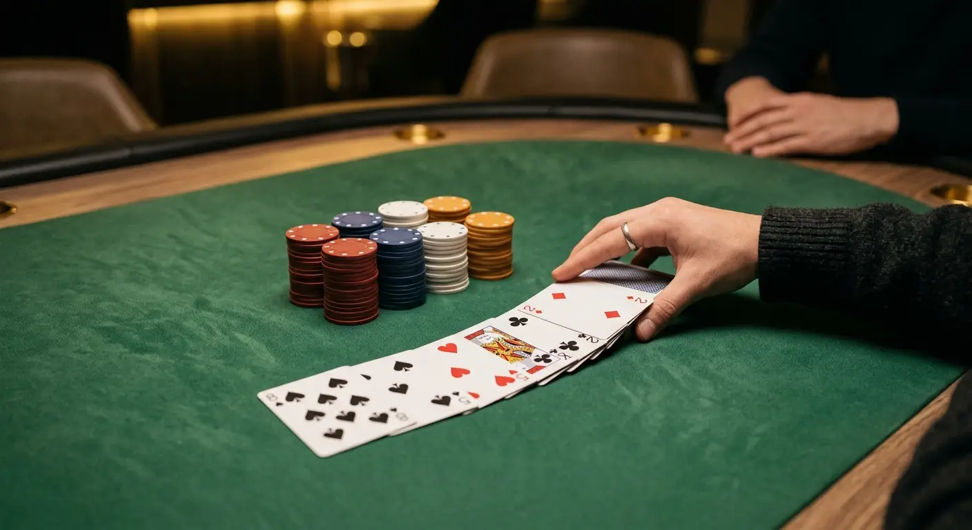 Live casino tafelspellen bij casino's zonder Cruks met kaarten en fiches