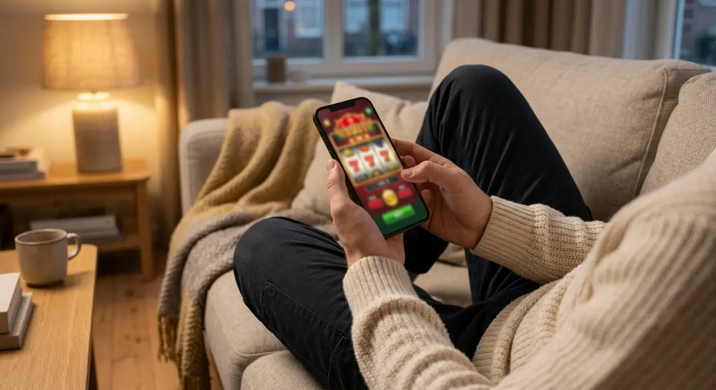Mobiel gokken zonder Cruks vanuit huis op smartphone