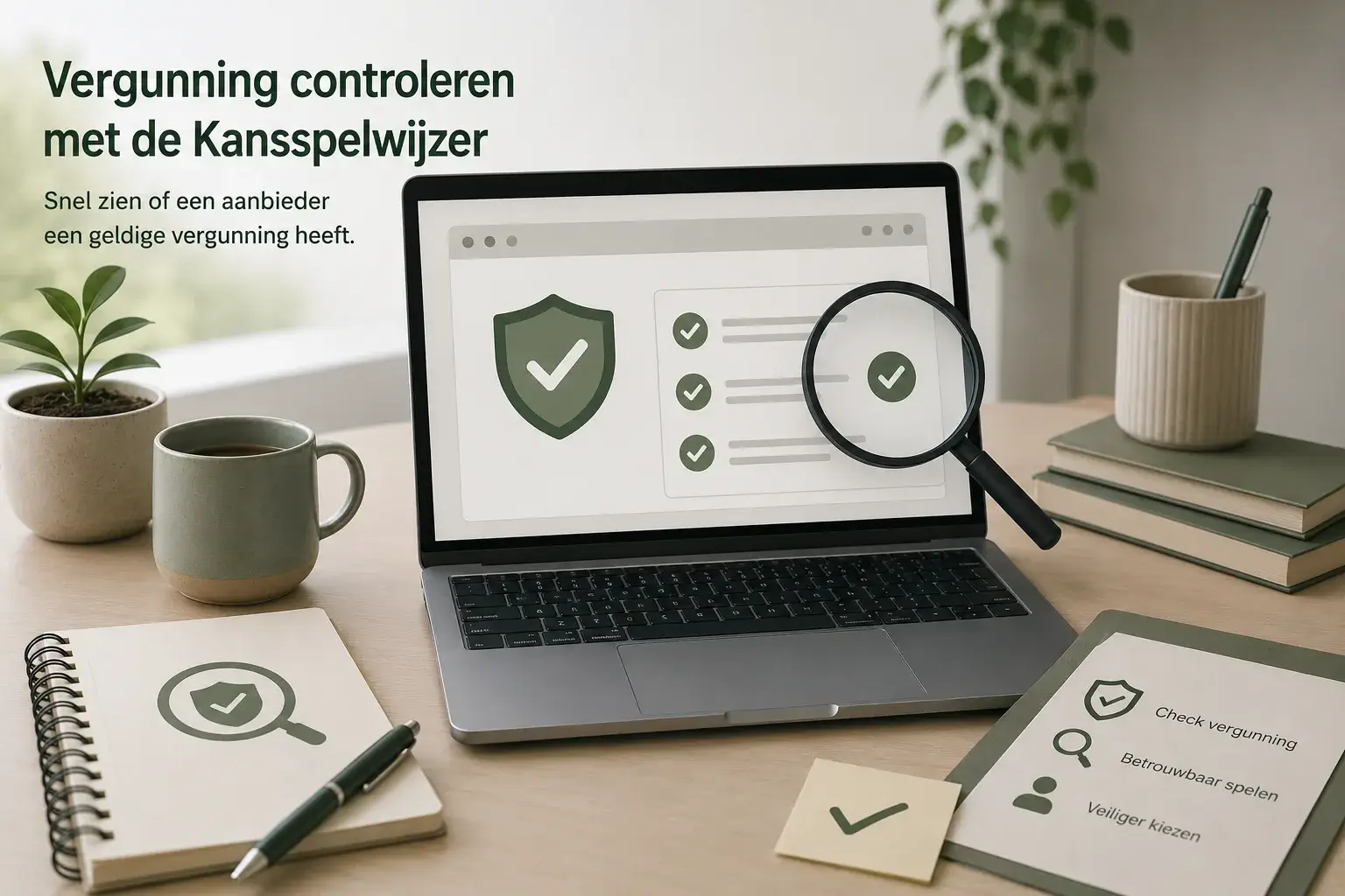 Schema van een controlelijst voor vergunning en aanbiedergegevens